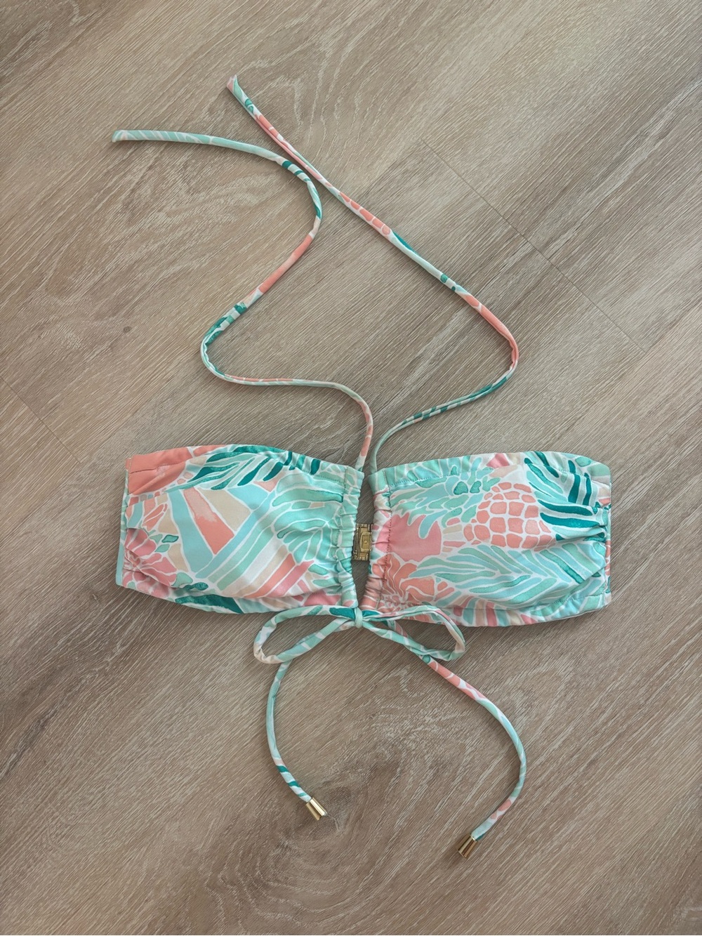 Kenny Flowers Hawaii Tropical Bandeau Bikini Top